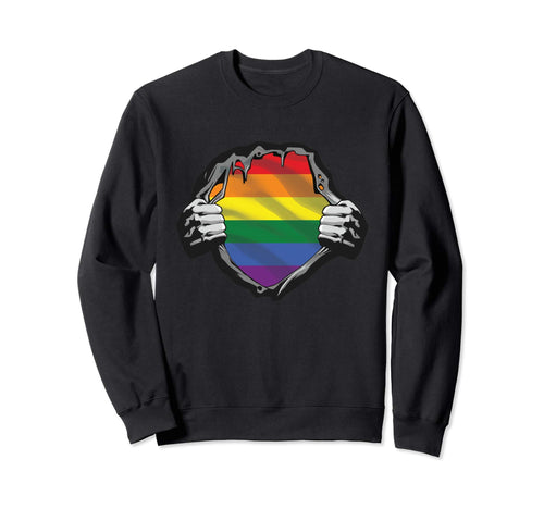Lgbt Rainbow Flag Gap Prides Lesbian Sweatshirt - Aesthetic Graphic Unisex - T-Shirt, Sweatshirt, Hoodie