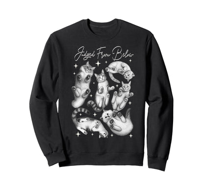 Judged From Below Funny Cats Sweatshirt - Aesthetic Graphic Men Women - T-Shirt, Sweatshirt, Hoodie