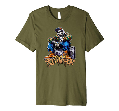 Raised 90S Hip Hop Camo Dope Skeleton T-Shirt - Aesthetic Graphic Unisex - T-Shirt, Sweatshirt, Hoodie