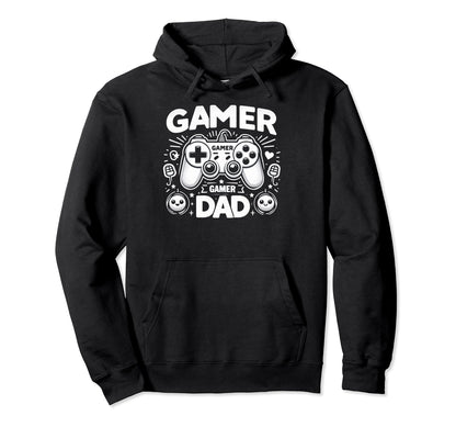 Gamer Dad Game Controller Gaming Hoodie - Fun Novelty Design Men Women - T-Shirt, Sweatshirt, Hoodie
