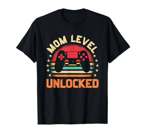 Mom Level Unlocked Pregnancy Mothers T-Shirt - Unique Graphic Men Women - T-Shirt, Sweatshirt, Hoodie