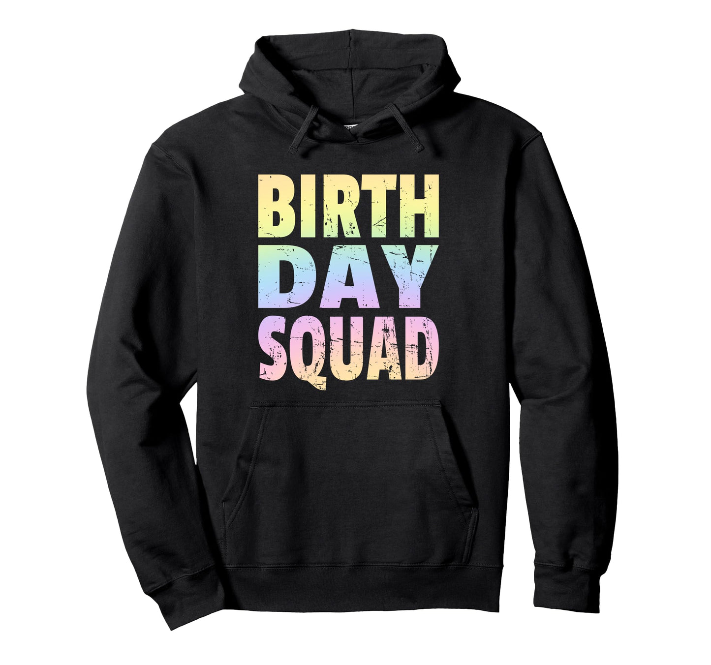 Birthday Squad Matching Group Pastel Hoodie - Aesthetic Graphic for Adults - T-Shirt, Sweatshirt, Hoodie