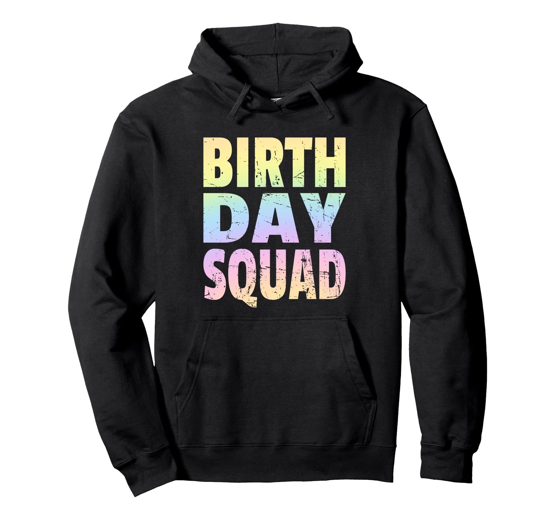 Birthday Squad Matching Group Pastel Hoodie - Aesthetic Graphic for Adults - T-Shirt, Sweatshirt, Hoodie