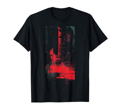 Grunge Guitar T-Shirt - Novelty Apparel for Adults - T-Shirt, Sweatshirt, Hoodie