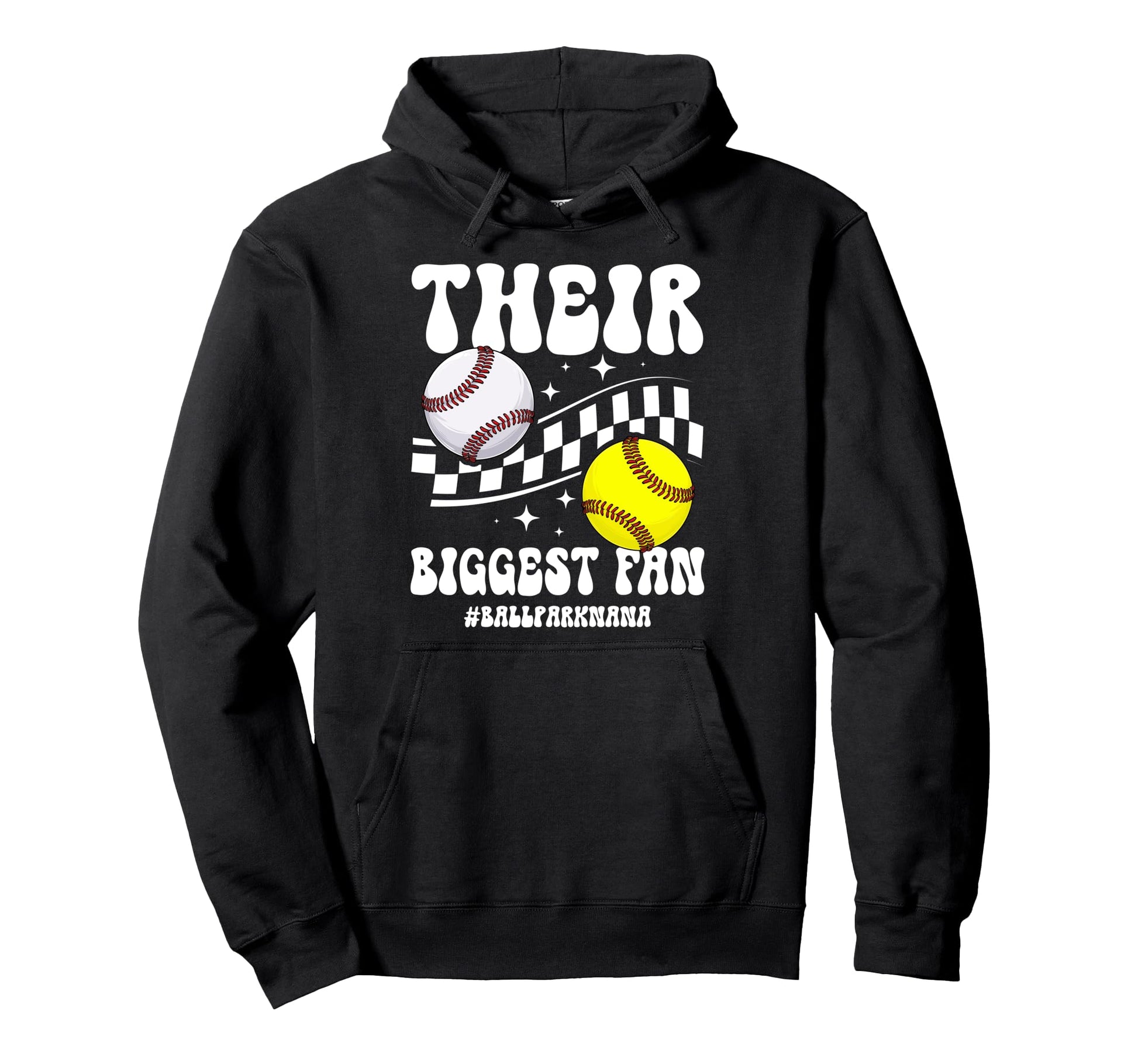 Biggest Fan Ballpark Nana Baseball Hoodie - Novelty Apparel for Adults - T-Shirt, Sweatshirt, Hoodie