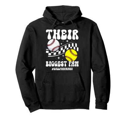 Biggest Fan Ballpark Nana Baseball Hoodie - Novelty Apparel for Adults - T-Shirt, Sweatshirt, Hoodie