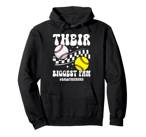 Biggest Fan Ballpark Nana Baseball Hoodie - Novelty Apparel for Adults - T-Shirt, Sweatshirt, Hoodie