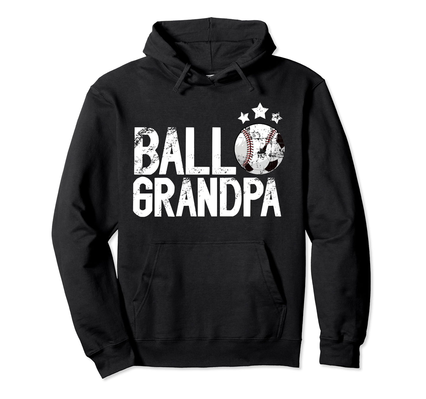 Ball Grandpa Proud Soccer Baseball Grandpa Hoodie - Minimalist Print Unisex - T-Shirt, Sweatshirt, Hoodie