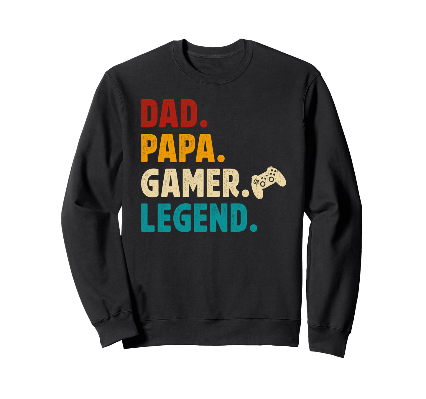 Dad Papa Gamer Papa Gaming Papa Sweatshirt - Novelty Apparel for Adults - T-Shirt, Sweatshirt, Hoodie
