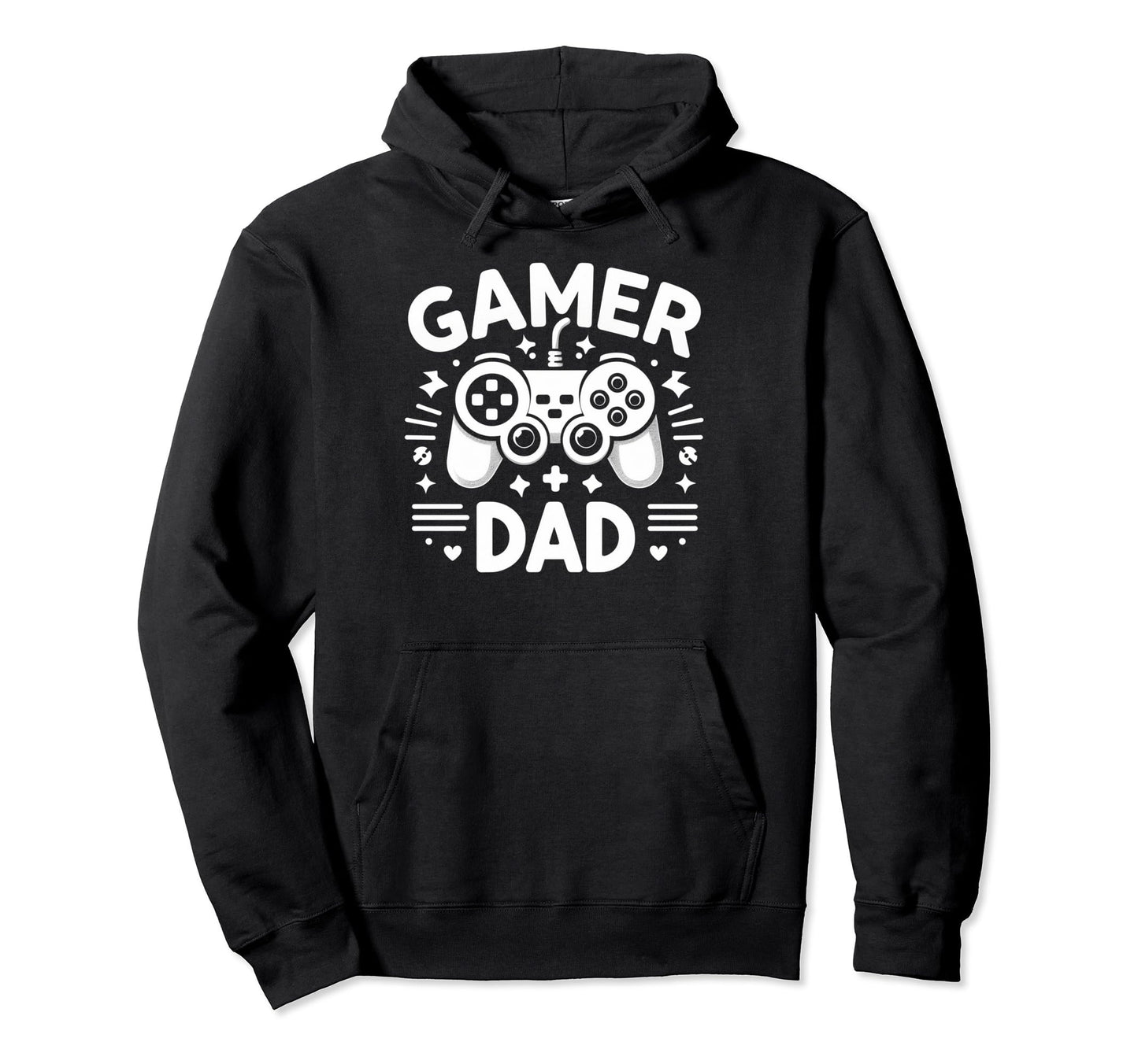 Gamer Dad Game Controller Gaming Hoodie - Fun Novelty Design for Adults - T-Shirt, Sweatshirt, Hoodie