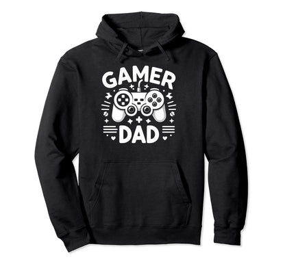 Gamer Dad Game Controller Gaming Hoodie - Fun Novelty Design for Adults - T-Shirt, Sweatshirt, Hoodie