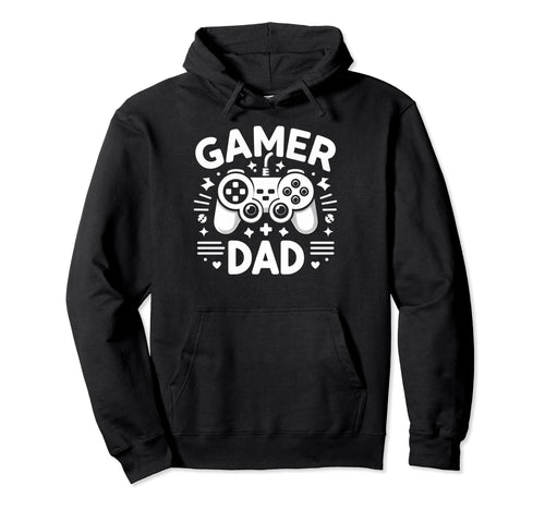 Gamer Dad Game Controller Gaming Hoodie - Fun Novelty Design for Adults - T-Shirt, Sweatshirt, Hoodie