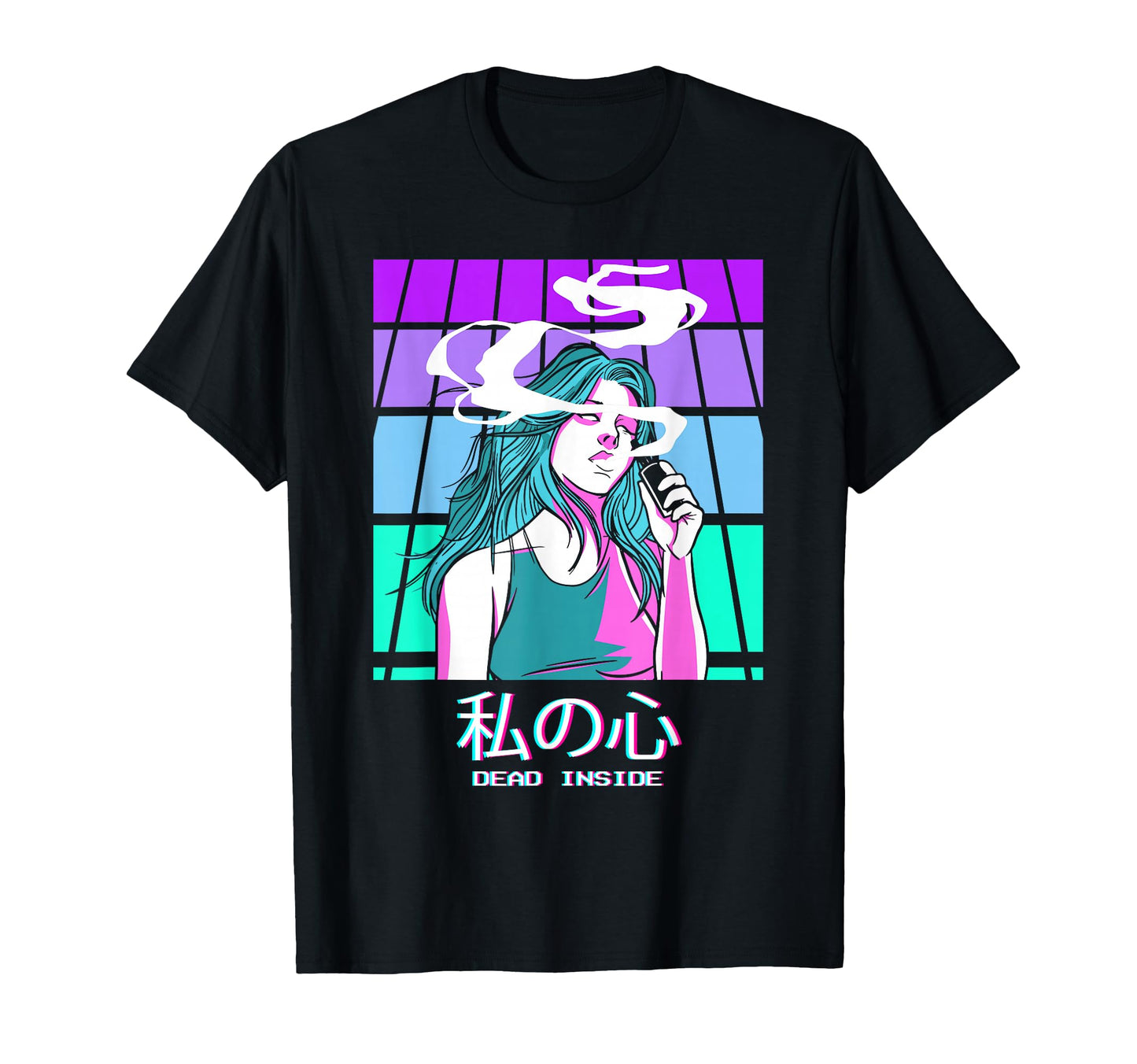 Dead Inside Anime Vaporwave T-Shirt - Casual Everyday Wear Men Women - T-Shirt, Sweatshirt, Hoodie
