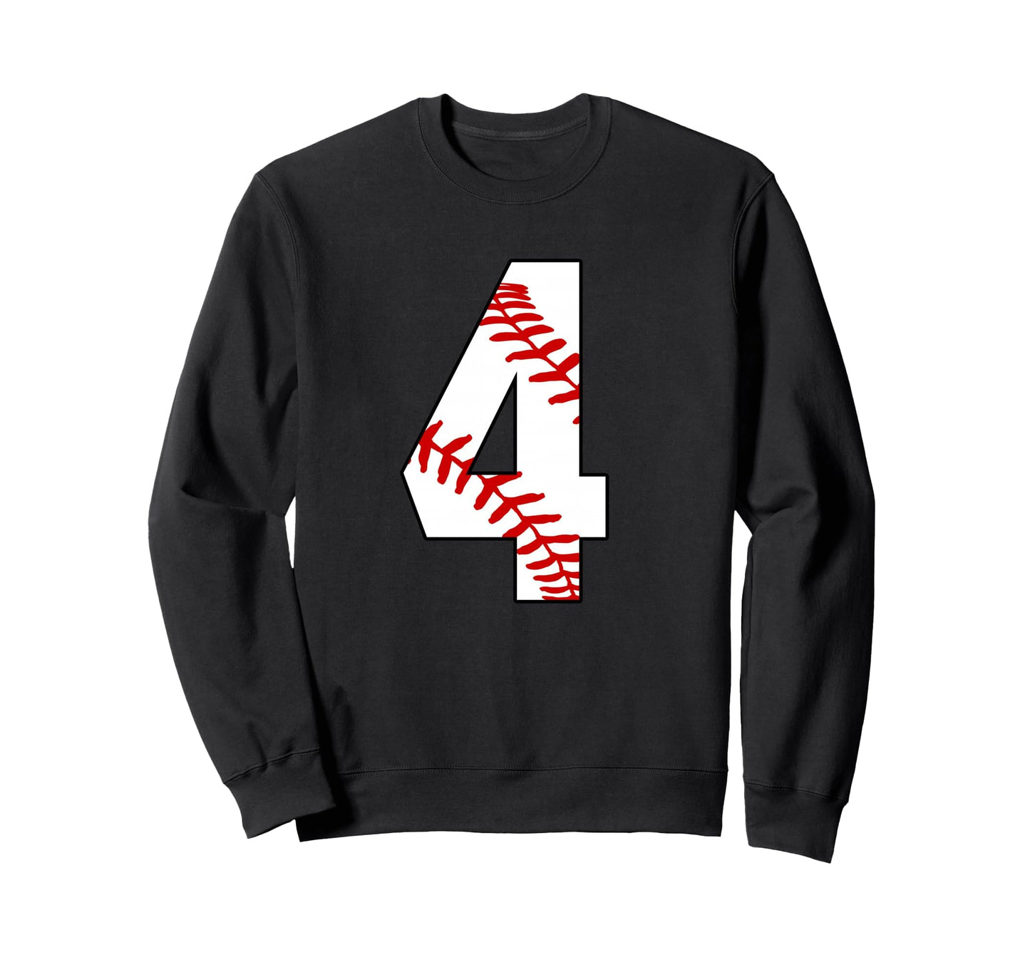 4 Baseball Laces 4Th Birthday Sweatshirt - Minimalist Print for Adults - T-Shirt, Sweatshirt, Hoodie