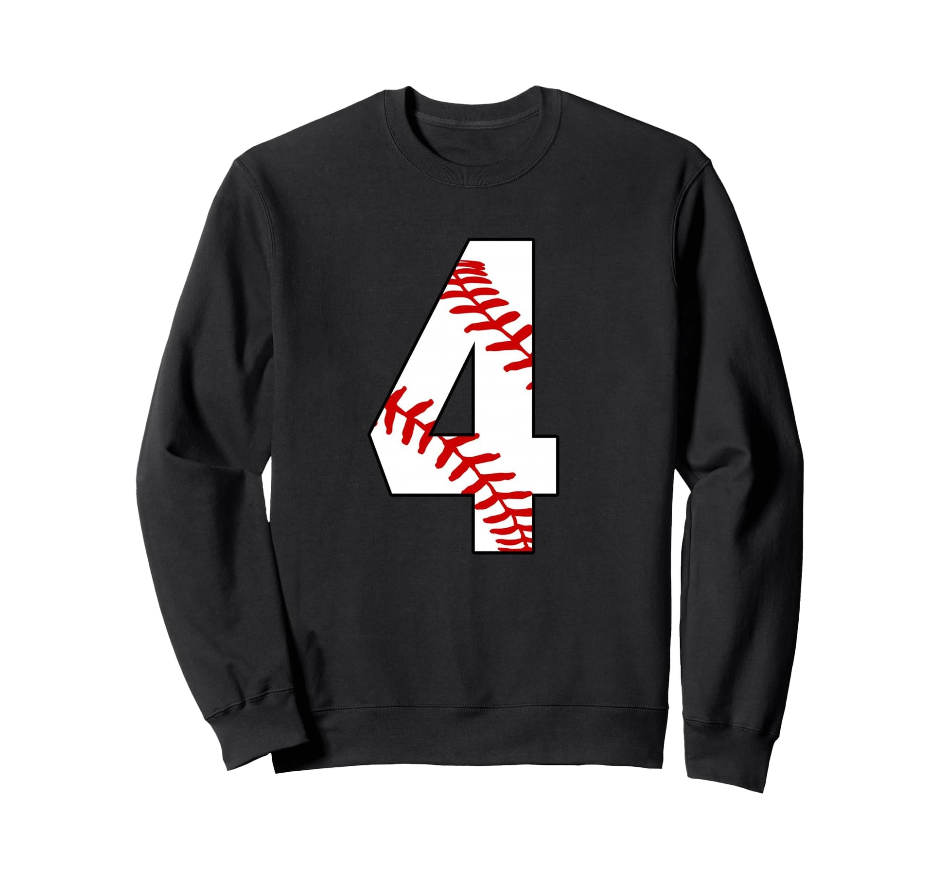 4 Baseball Laces 4Th Birthday Sweatshirt - Minimalist Print for Adults - T-Shirt, Sweatshirt, Hoodie