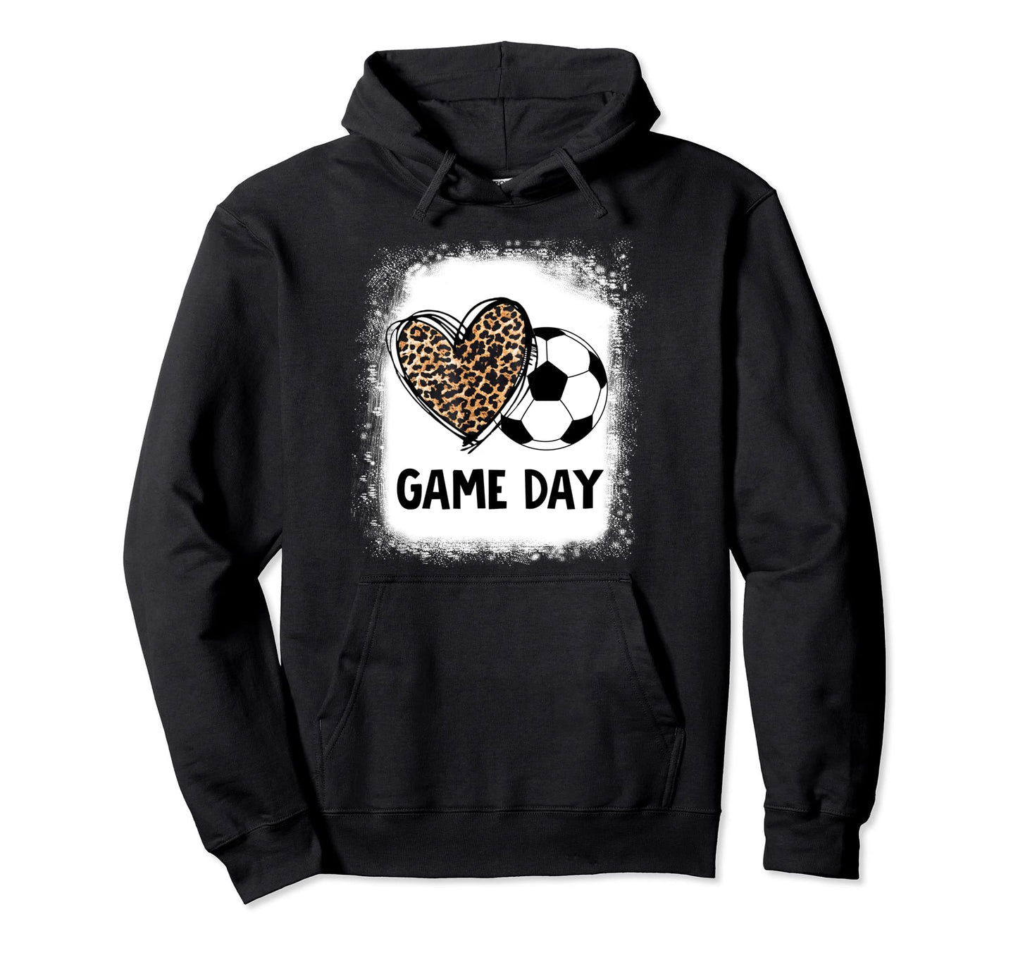 Game Day Soccer Decorations Leopard Hoodie - Casual Everyday Wear Unisex - T-Shirt, Sweatshirt, Hoodie