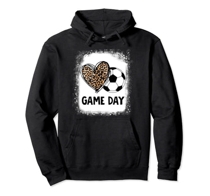 Game Day Soccer Decorations Leopard Hoodie - Casual Everyday Wear Unisex - T-Shirt, Sweatshirt, Hoodie