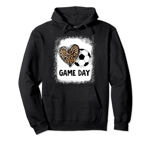 Game Day Soccer Decorations Leopard Hoodie - Casual Everyday Wear Unisex - T-Shirt, Sweatshirt, Hoodie