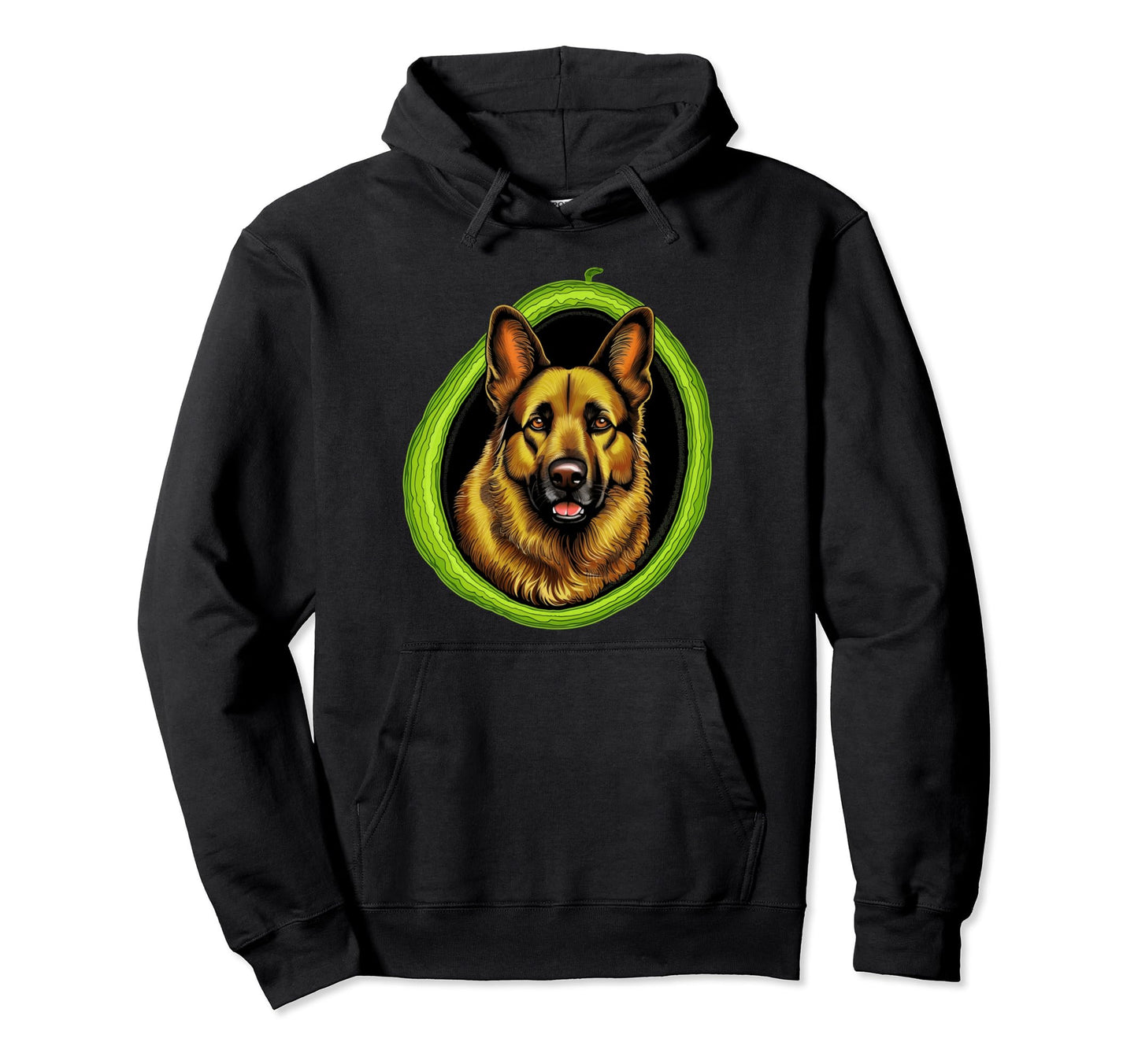 German Shepherd Funny Dog Avocado Hoodie - Unique Graphic Men Women - T-Shirt, Sweatshirt, Hoodie