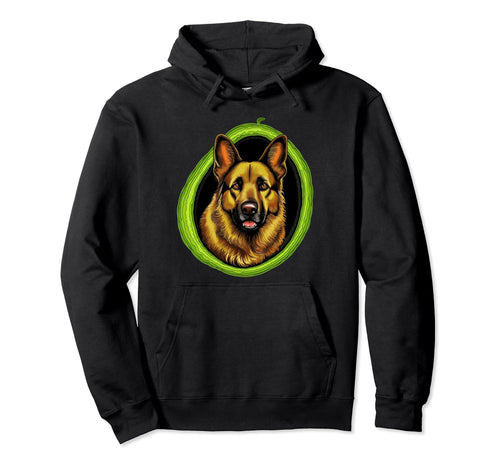 German Shepherd Funny Dog Avocado Hoodie - Unique Graphic Men Women - T-Shirt, Sweatshirt, Hoodie