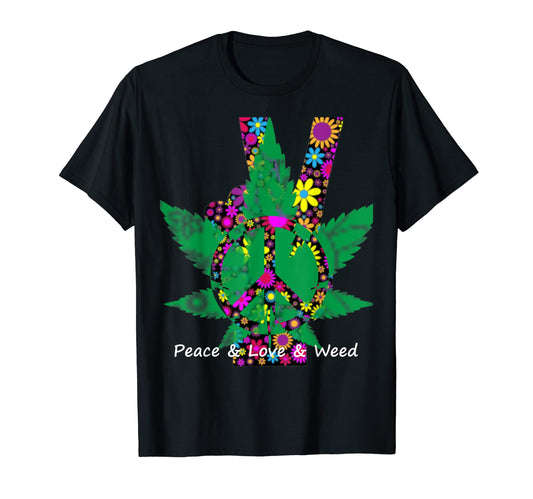 I Love Weed And World Peace Sweatshirt - Aesthetic Graphic for Adults - T-Shirt, Sweatshirt, Hoodie