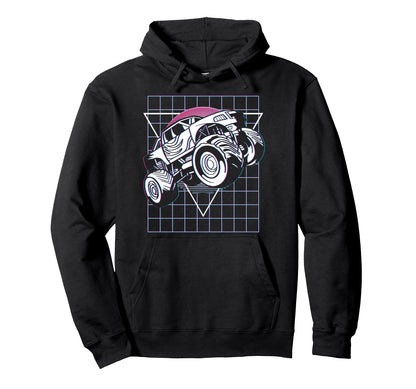 Vaporwave Aesthetic Monster Truck Hoodie - Unique Graphic for Adults - T-Shirt, Sweatshirt, Hoodie