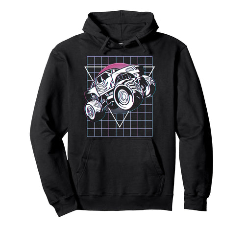 Vaporwave Aesthetic Monster Truck Hoodie - Unique Graphic for Adults - T-Shirt, Sweatshirt, Hoodie