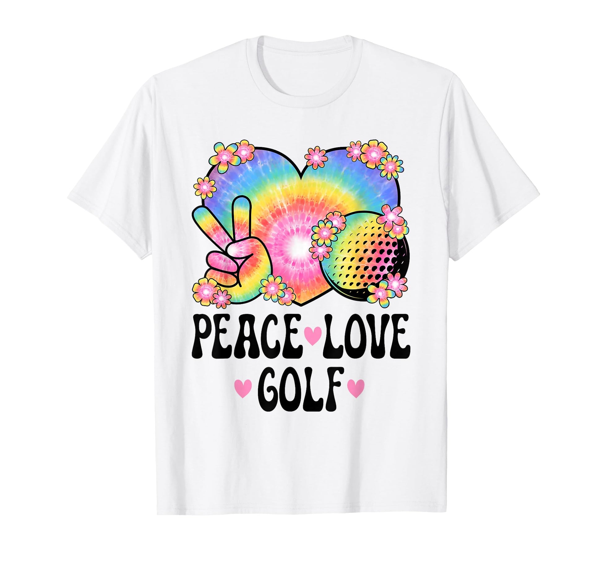 Peace Love Golf Lover 60S 70S T-Shirt - Casual Everyday Wear Men Women - T-Shirt, Sweatshirt, Hoodie