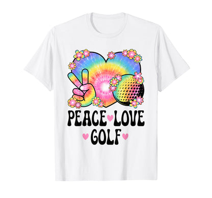 Peace Love Golf Lover 60S 70S T-Shirt - Casual Everyday Wear Men Women - T-Shirt, Sweatshirt, Hoodie