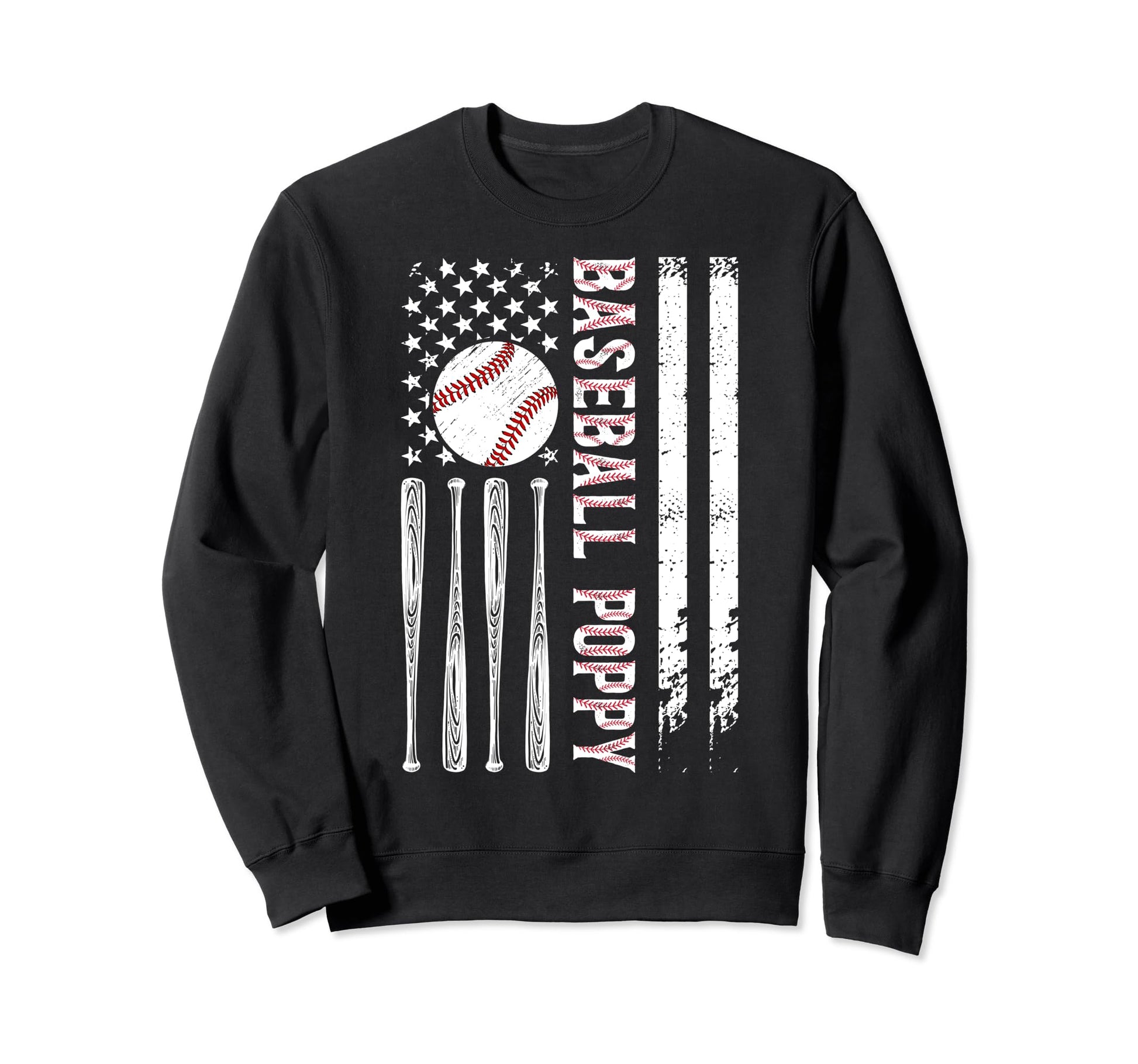 Baseball Poppy Baseball Player Sweatshirt - Fun Novelty Design for Adults - T-Shirt, Sweatshirt, Hoodie