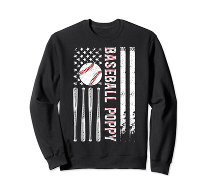 Baseball Poppy Baseball Player Sweatshirt - Fun Novelty Design for Adults - T-Shirt, Sweatshirt, Hoodie