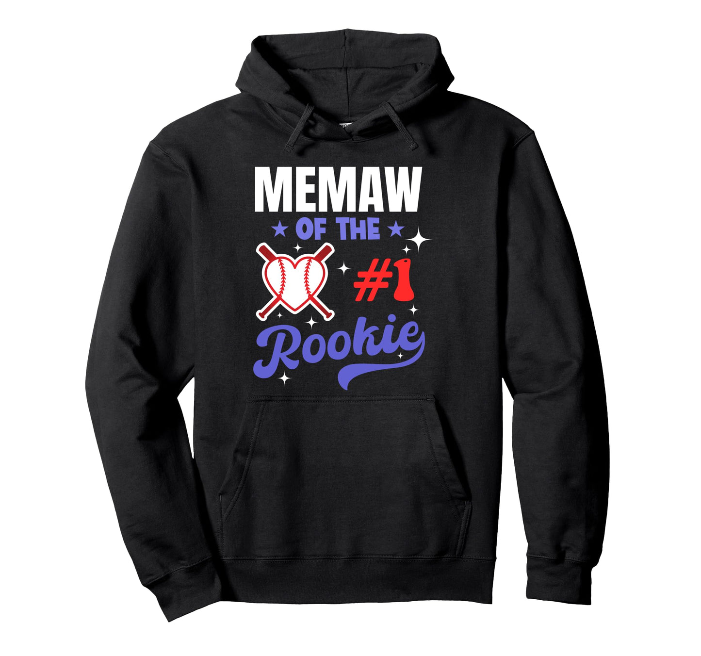 Memaw Rookie 1St Baseball Birthday Hoodie - Aesthetic Graphic Men Women - T-Shirt, Sweatshirt, Hoodie