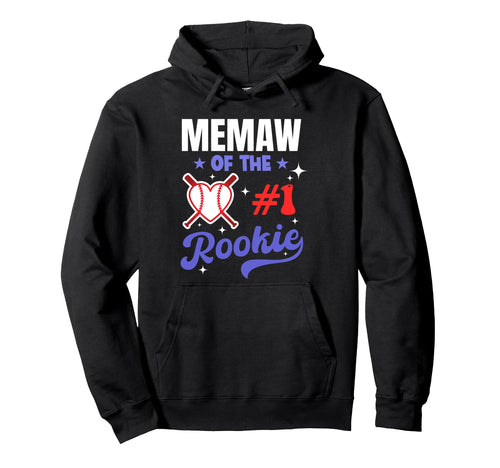 Memaw Rookie 1St Baseball Birthday Hoodie - Aesthetic Graphic Men Women - T-Shirt, Sweatshirt, Hoodie