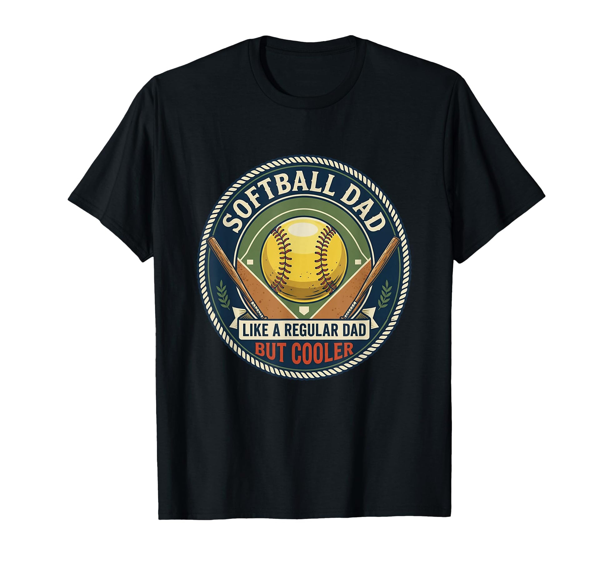 Softball Dad Player Bat Field T-Shirt - Fun Novelty Design for Adults - T-Shirt, Sweatshirt, Hoodie