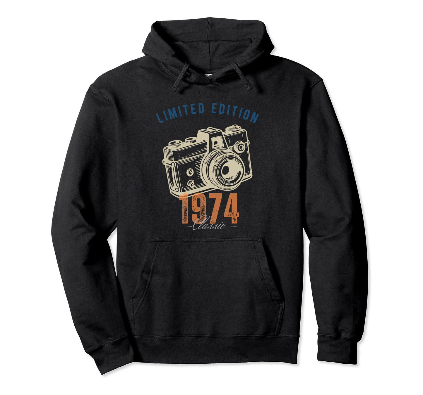 1974 Camera Hoodie - Novelty Apparel Unisex - T-Shirt, Sweatshirt, Hoodie