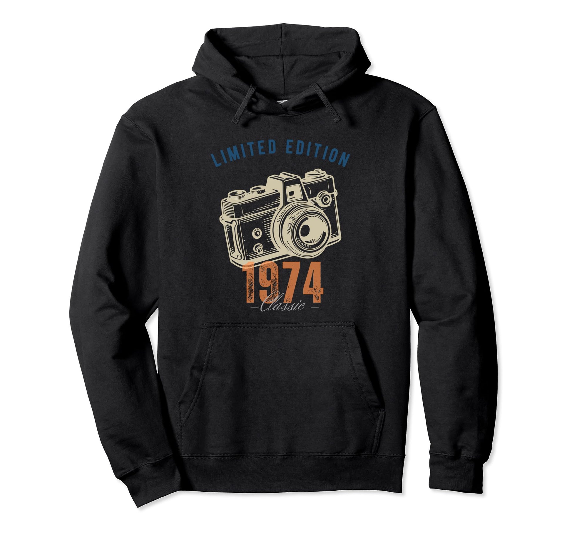 1974 Camera Hoodie - Novelty Apparel Unisex - T-Shirt, Sweatshirt, Hoodie