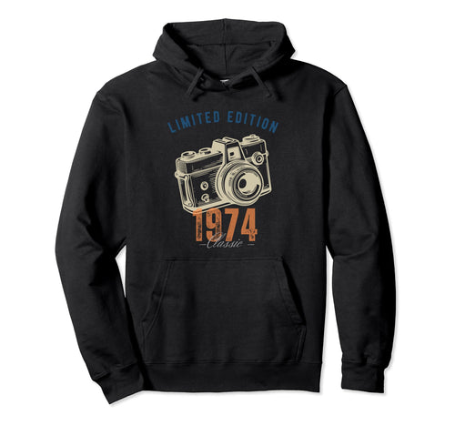 1974 Camera Hoodie - Novelty Apparel Unisex - T-Shirt, Sweatshirt, Hoodie