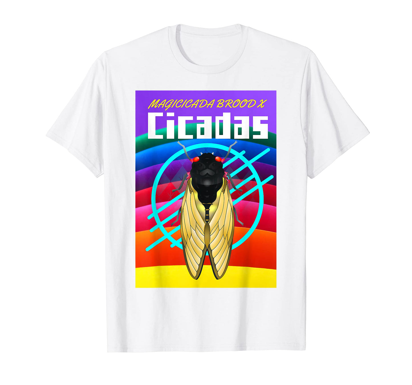 Magicicada Brood X Rainbow Pride T-Shirt - Graphic Print Unisex - T-Shirt, Sweatshirt, Hoodie