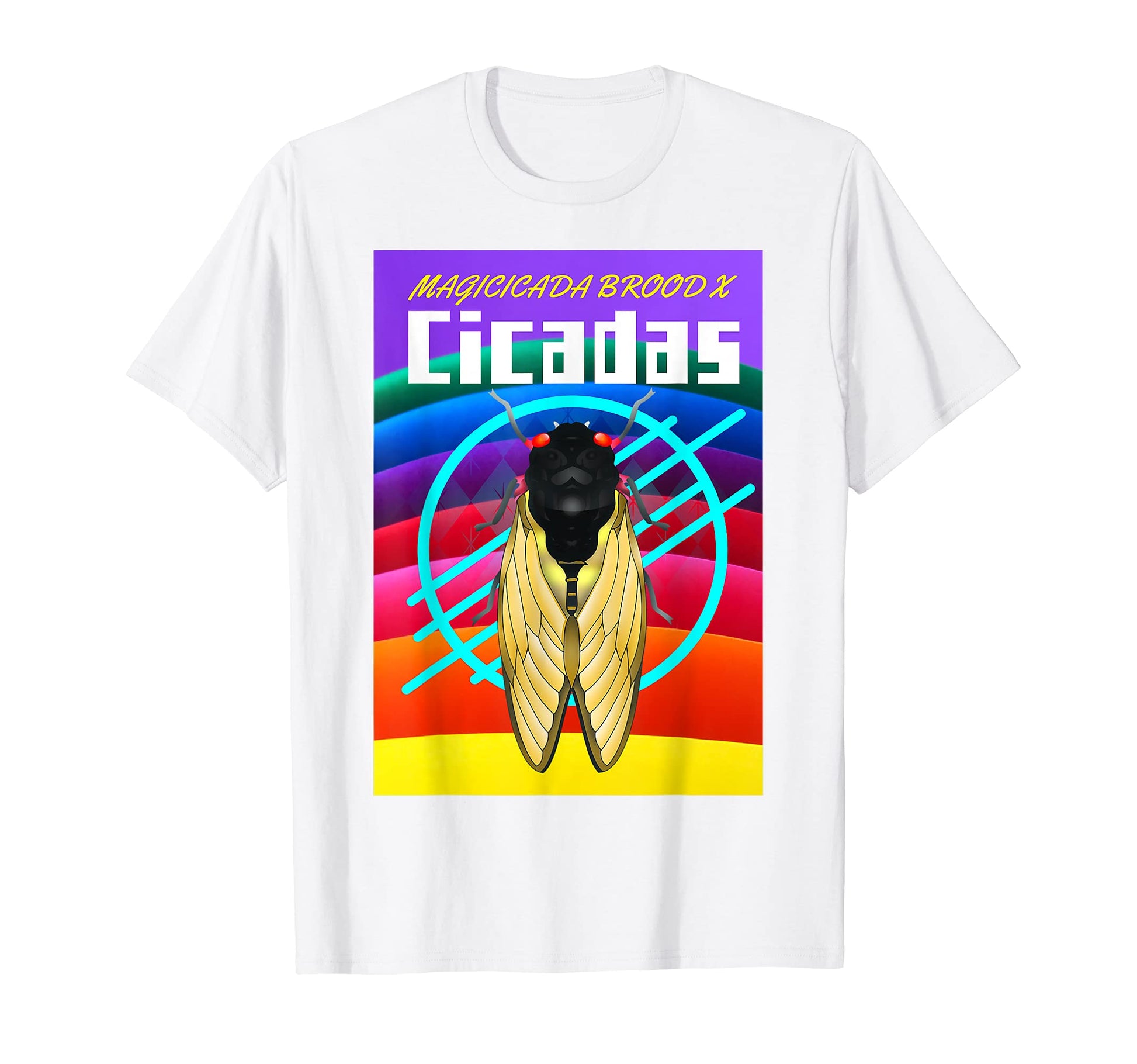 Magicicada Brood X Rainbow Pride T-Shirt - Graphic Print Unisex - T-Shirt, Sweatshirt, Hoodie
