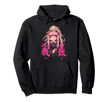 Goth Grunge Demon Anime Waifu Horror Hoodie - Novelty Apparel for Adults - T-Shirt, Sweatshirt, Hoodie