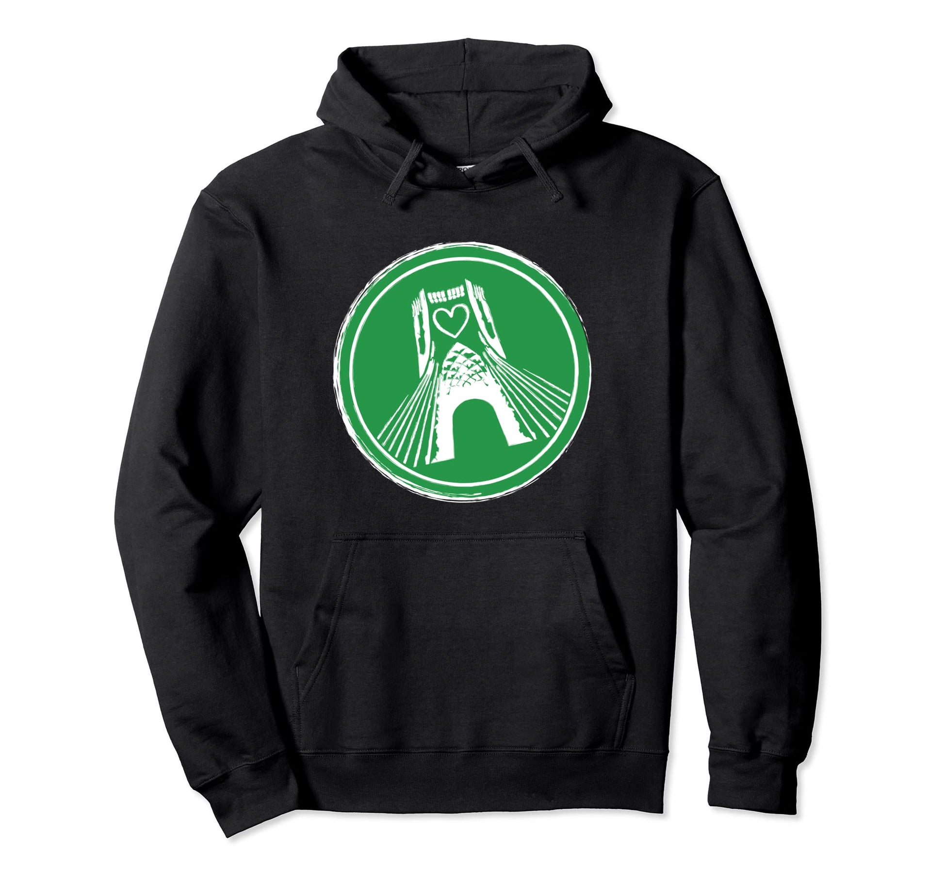 Iran Azadi Heart Free Iran Symbol Hoodie - Streetwear Style for Adults - T-Shirt, Sweatshirt, Hoodie