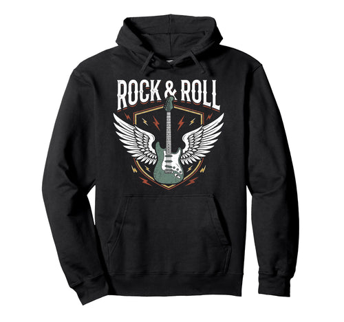 Rock And Roll Electric Guitar Heavy Hoodie - Aesthetic Graphic Men Women - T-Shirt, Sweatshirt, Hoodie
