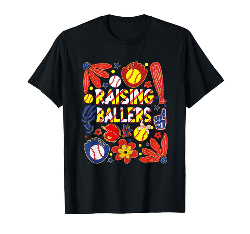 Raising Ballers Baseball Enthusiast T-Shirt - Unique Graphic Unisex - T-Shirt, Sweatshirt, Hoodie