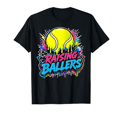 Tennis Ice Cream Drip Racket Raising T-Shirt - Graphic Print Men Women - T-Shirt, Sweatshirt, Hoodie