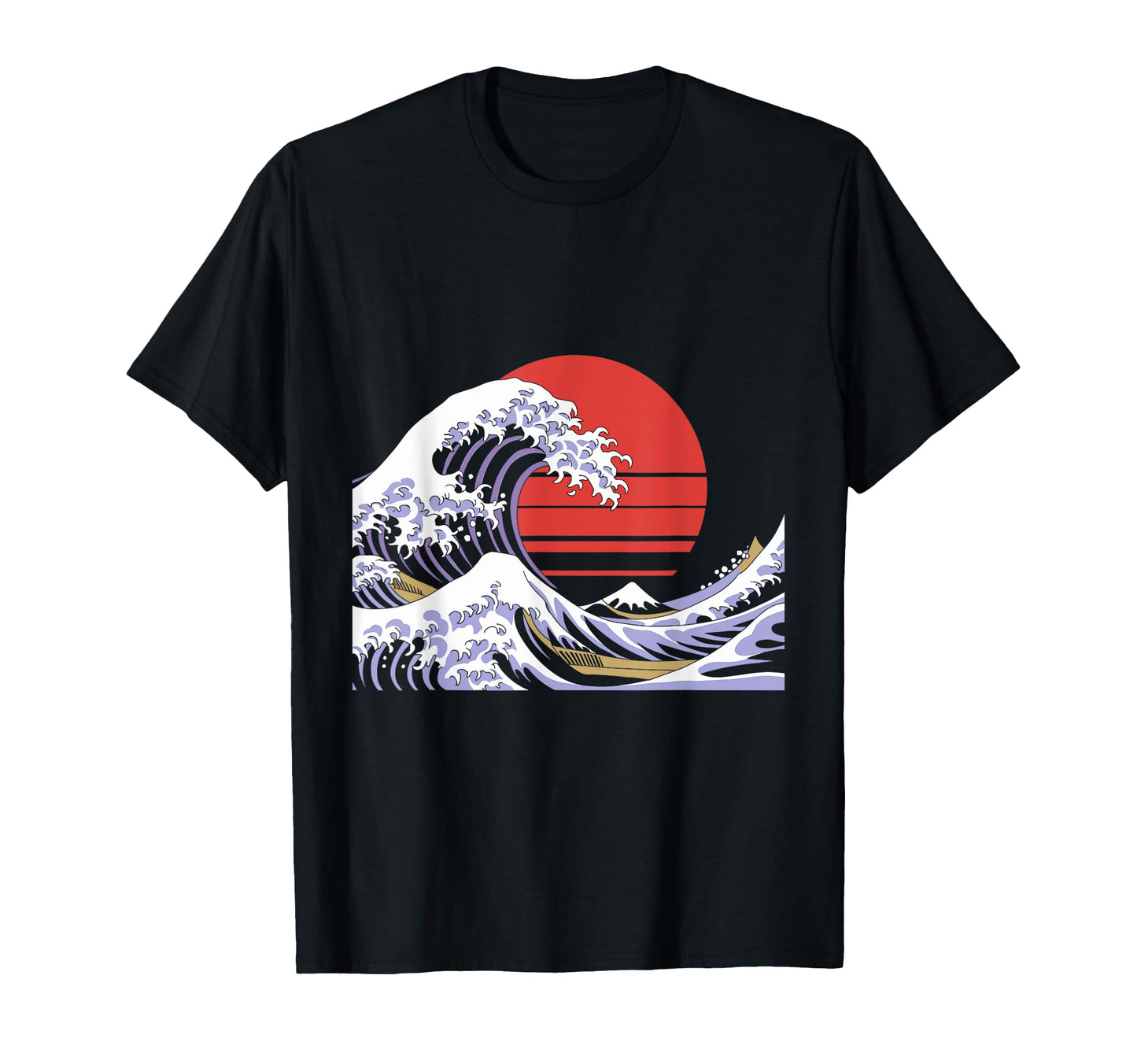 Big Wave Vaporwave Aesthetic 80S T-Shirt - Fun Novelty Design Men Women - T-Shirt, Sweatshirt, Hoodie