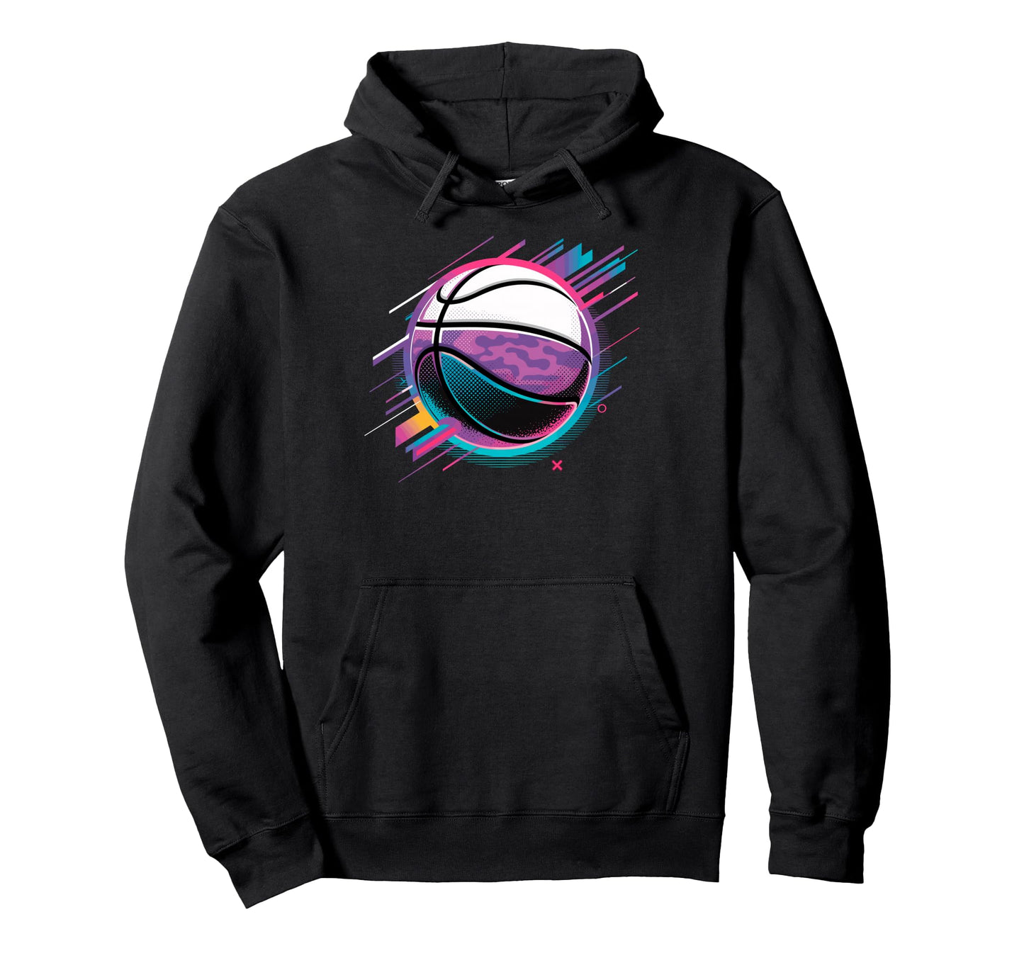 Colorful Basketball Ball Basketball Player Hoodie - Unique Graphic Unisex - T-Shirt, Sweatshirt, Hoodie