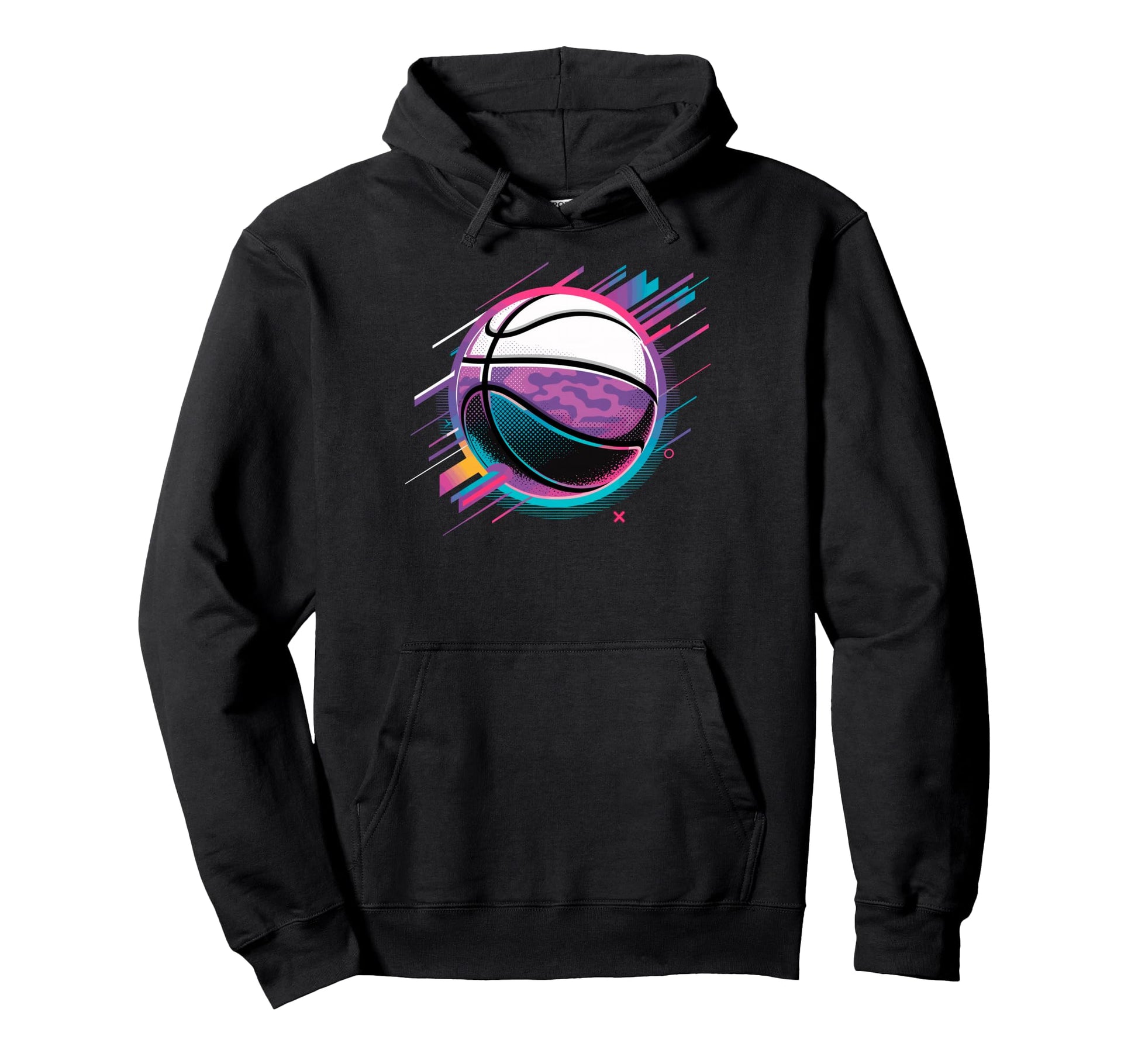 Colorful Basketball Ball Basketball Player Hoodie - Unique Graphic Unisex - T-Shirt, Sweatshirt, Hoodie