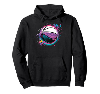 Colorful Basketball Ball Basketball Player Hoodie - Unique Graphic Unisex - T-Shirt, Sweatshirt, Hoodie