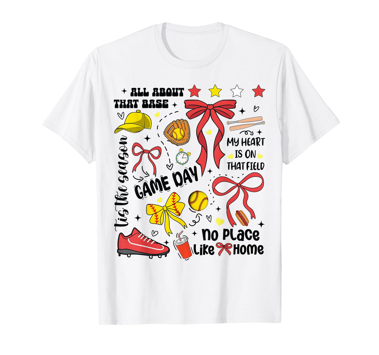 Softball Mom Daughter Heart Field T-Shirt - Aesthetic Graphic Men Women - T-Shirt, Sweatshirt, Hoodie