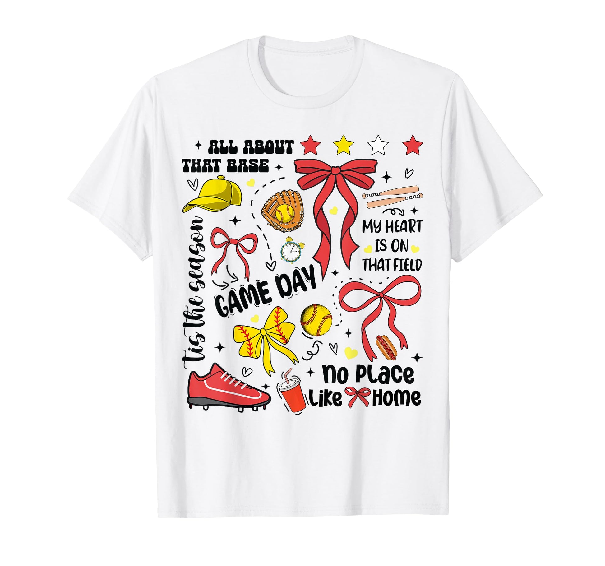 Softball Mom Daughter Heart Field T-Shirt - Aesthetic Graphic Men Women - T-Shirt, Sweatshirt, Hoodie